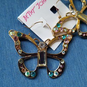 Betsey Johnson Colorful Butterfly Earrings - NWT